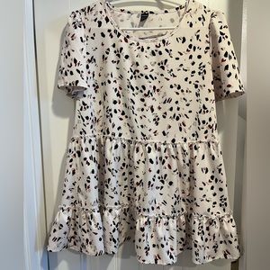 Long cheetah print shirt